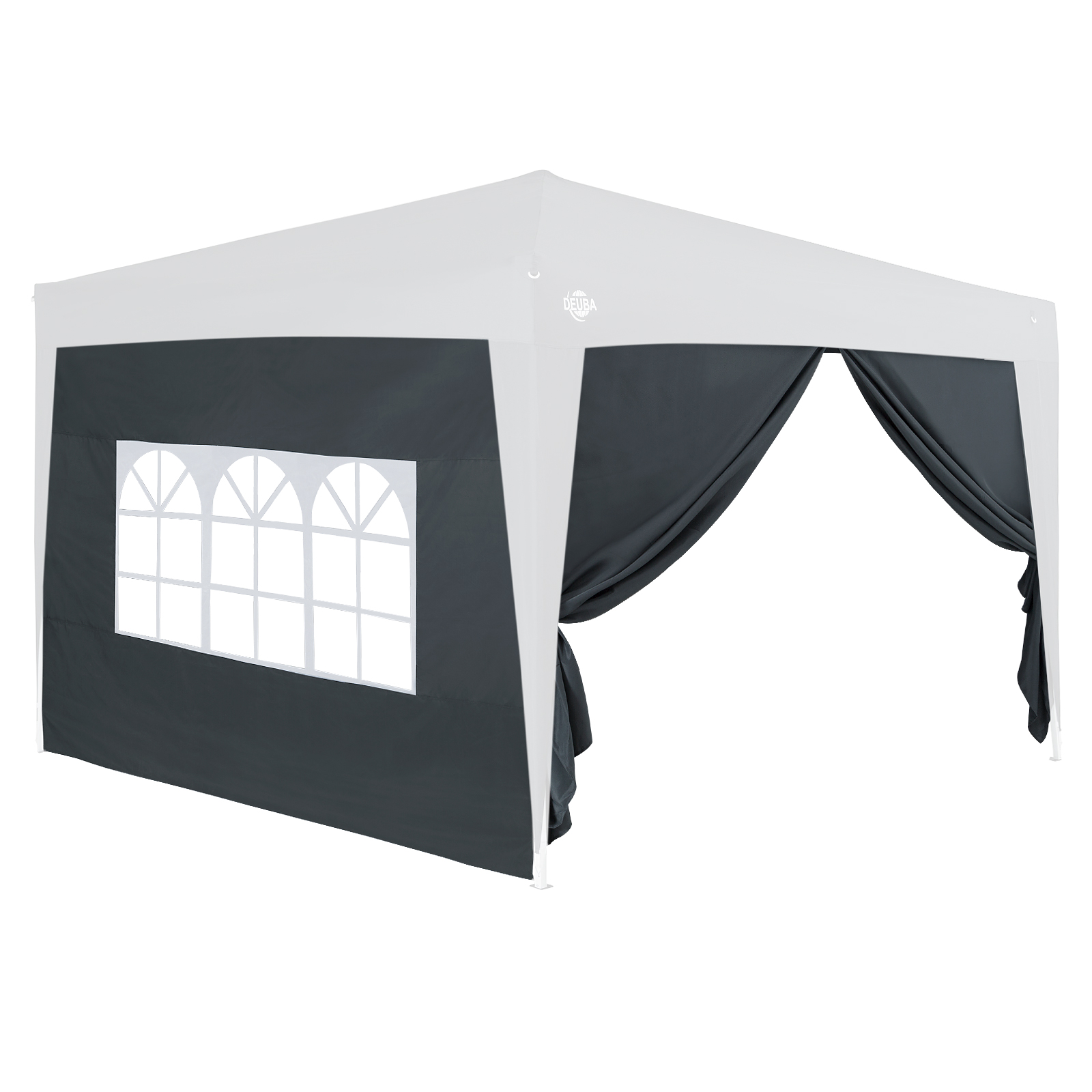 Deuba - 2x Side Walls For 3 Metre Gazebo Water-repellent Side Window & Doors Zipper Retaining Straps Foldable Party Tent Pavilion Marquee 6x3m 3x3m