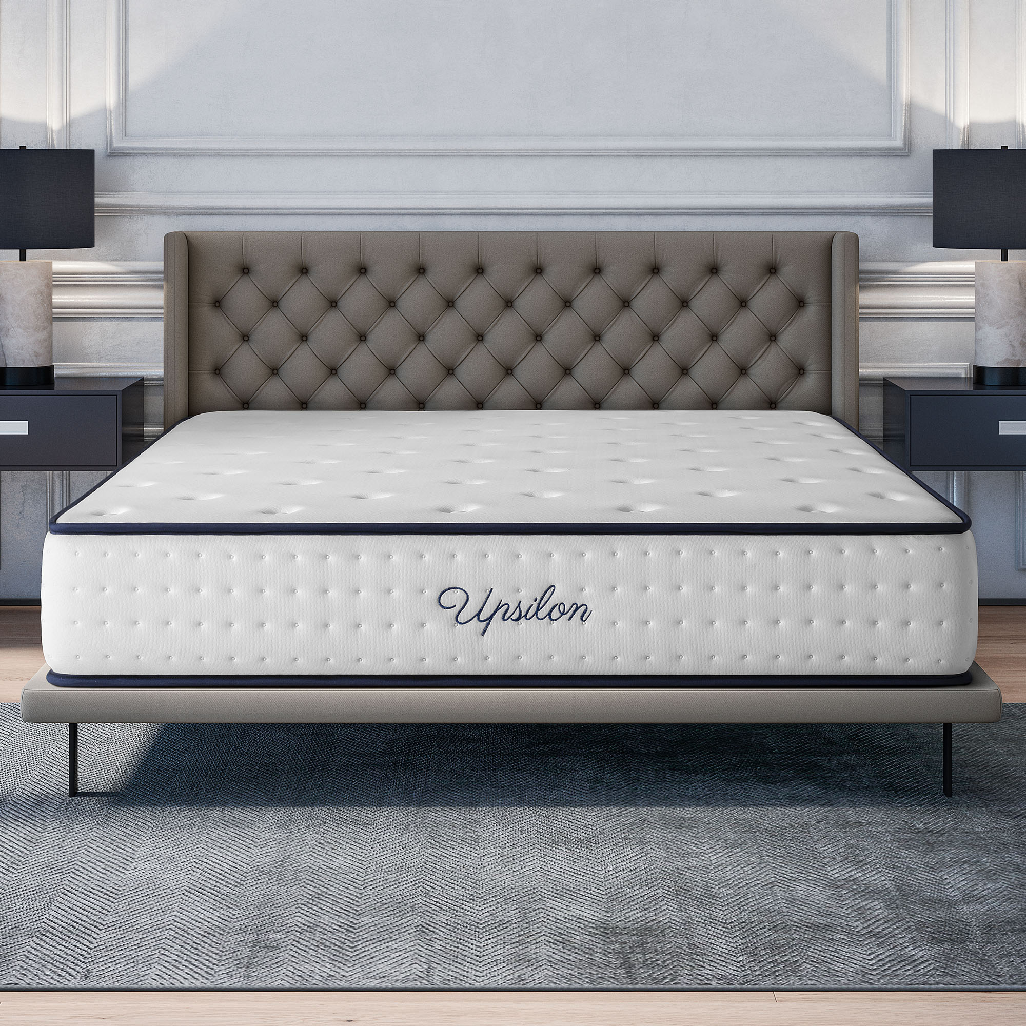 Naturalex - Matelas Upsilon 160x200 Ressorts Ensachés - Épais 30 Cm