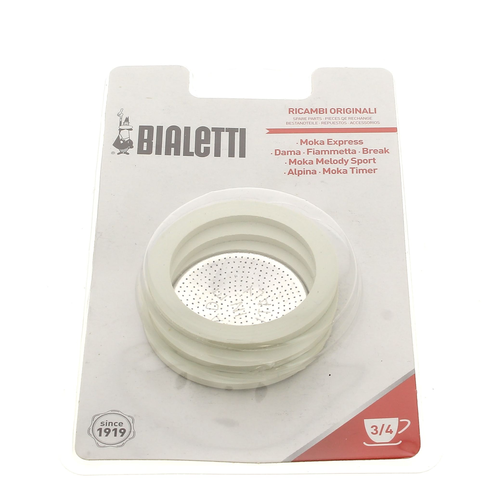 Bialetti - Filter + 3 Dichtungen 3 Tassen Für Kaffeemaschine 3665392122326