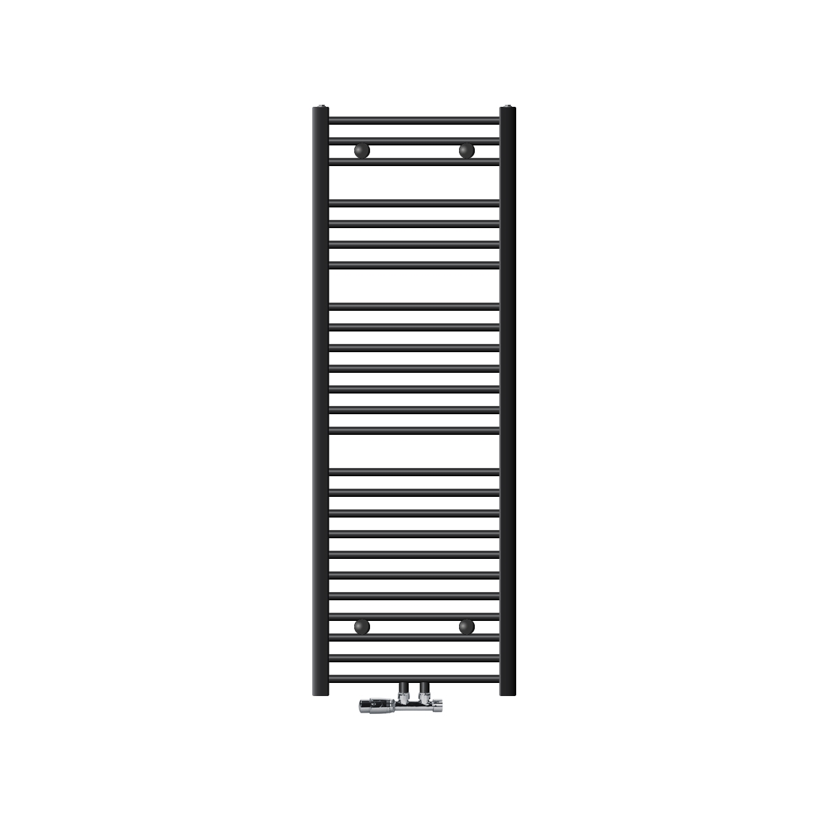 Luxebath - Ecd Germany Badheizkörper Mittelanschluss 500 X 1500 Mm Anthrazit Gerade Mit Thermostat Und Anschlussgarnitur Eck Wand - Heizkörper