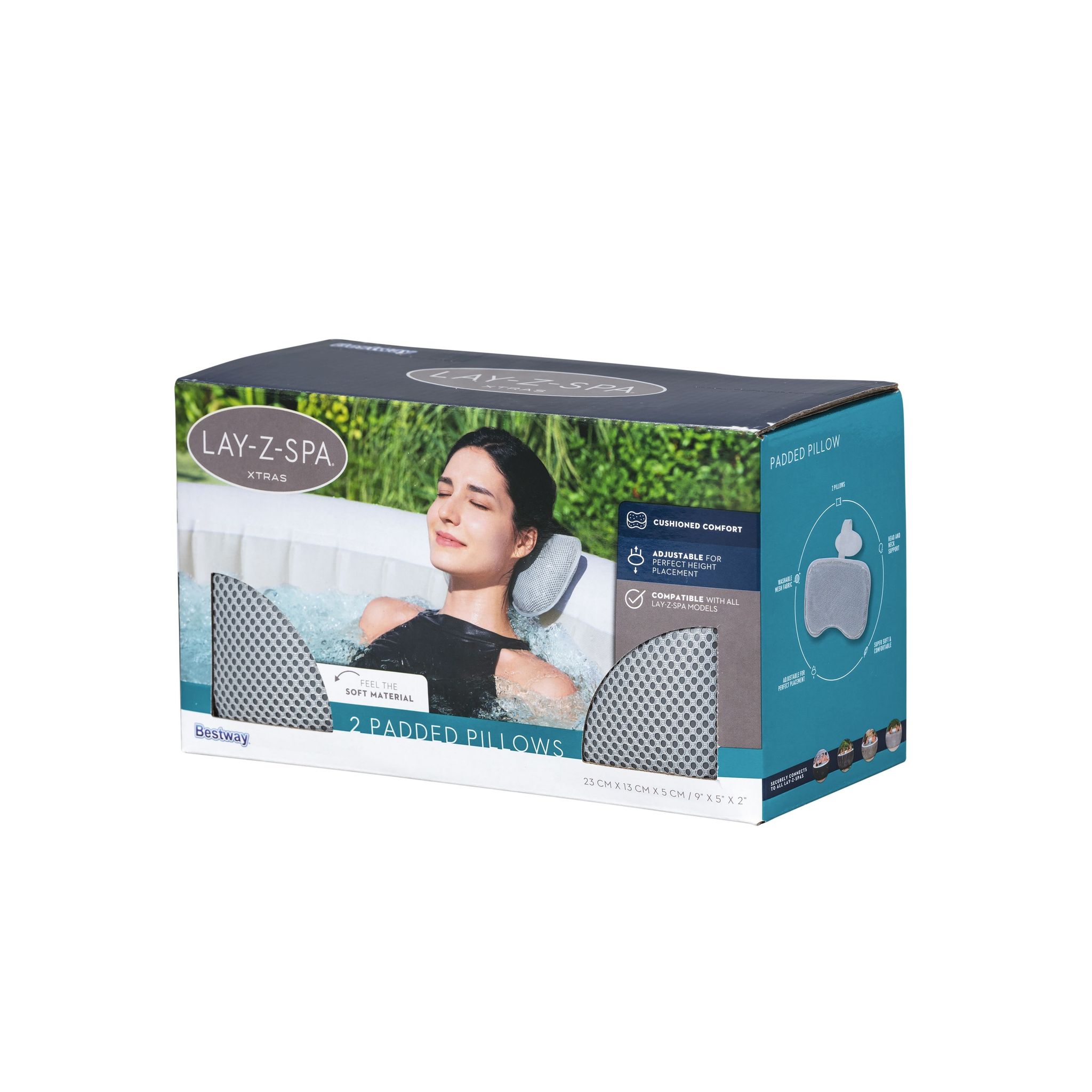 Bestway Grau Lay-Z-Spa® Xtras Gepolstertes Nackenkissen Set