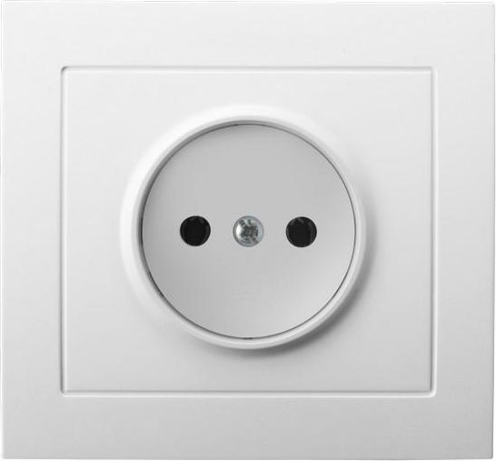 Ospel Kier Einzelsteckdose B/U Weiß Gp-1W/00