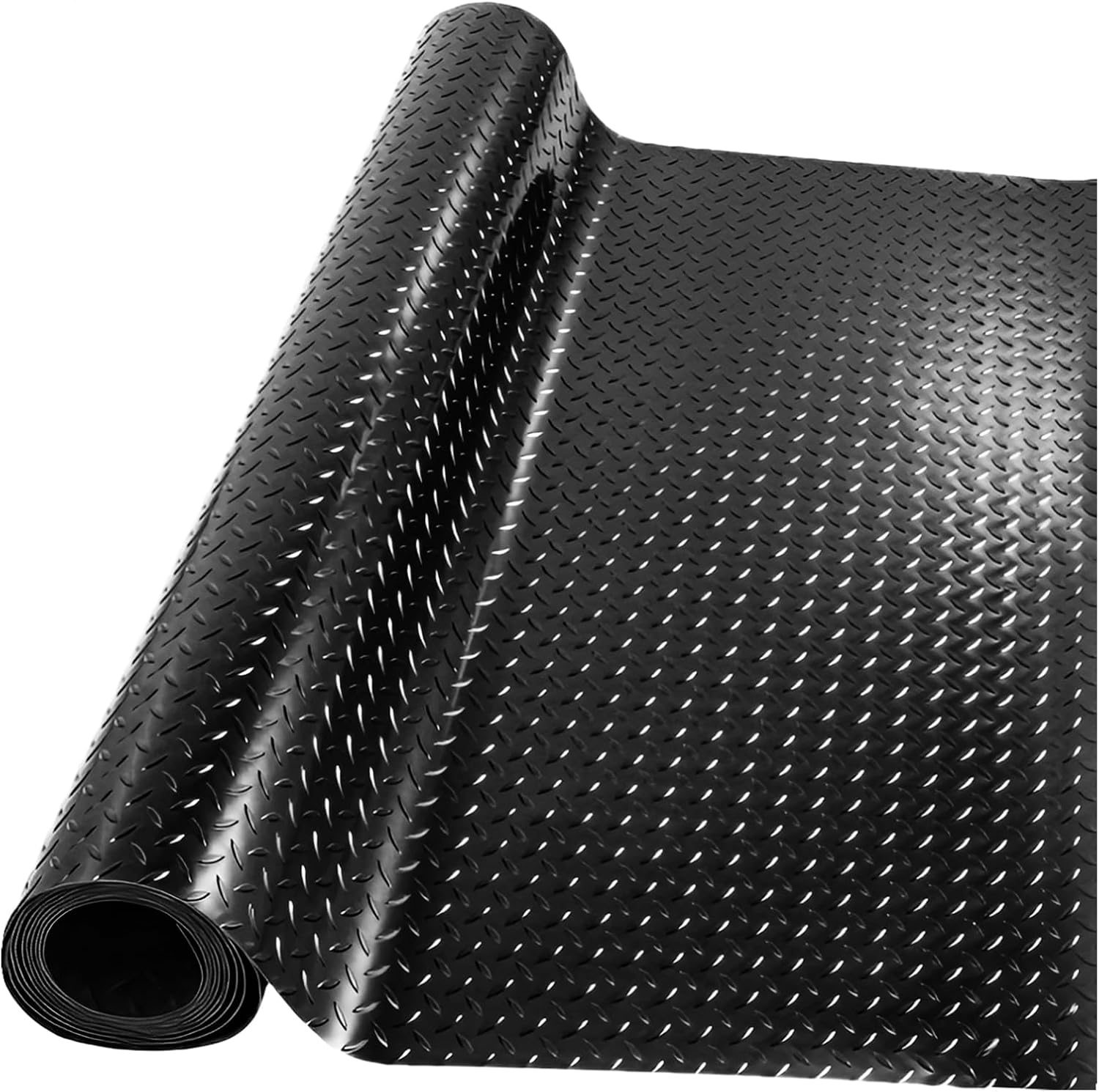 Tapis de sol caoutchouc antidérapant picots, 300 x 150 cm, vendu au mètre, noir