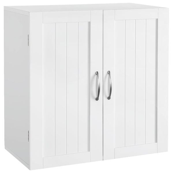 Armoire De Toilette Suspendu Placard Murale Salle De Bains Blanc Avec 2