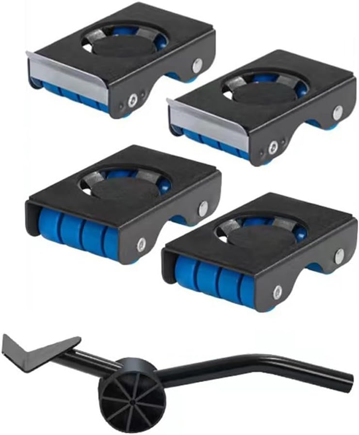 Kit de levage et déplacement de meubles en acier au carbone, roues silencieuses, levier et chariot