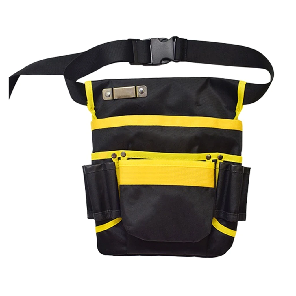 Sacoche de ceinture multifonctionnelle pour électricien, toile haute densité, poches intérieures et extérieures, organiseur pour charpentiers