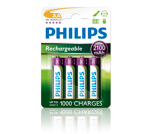 Philips Akkus Wiederaufladbar R-6 2100Mah Pack 4 - Bild 2