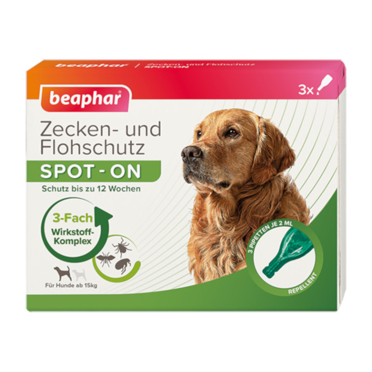 beaphar Zecken- und Flohschutz Spot-ON 3x2ml, für große Hunde (ab 15 kg) - Bild 7