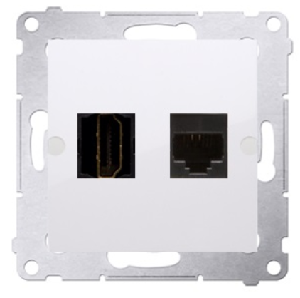 Oem Weiß Simon 54 Hdmi + Computerbuchse Rj45 Kat. 6 Dghrj45.01/11