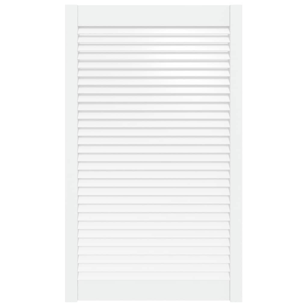 Cabinet Door Louvred Design White 99.3x59.4 Cm Solid Wood Pine Vidaxl
