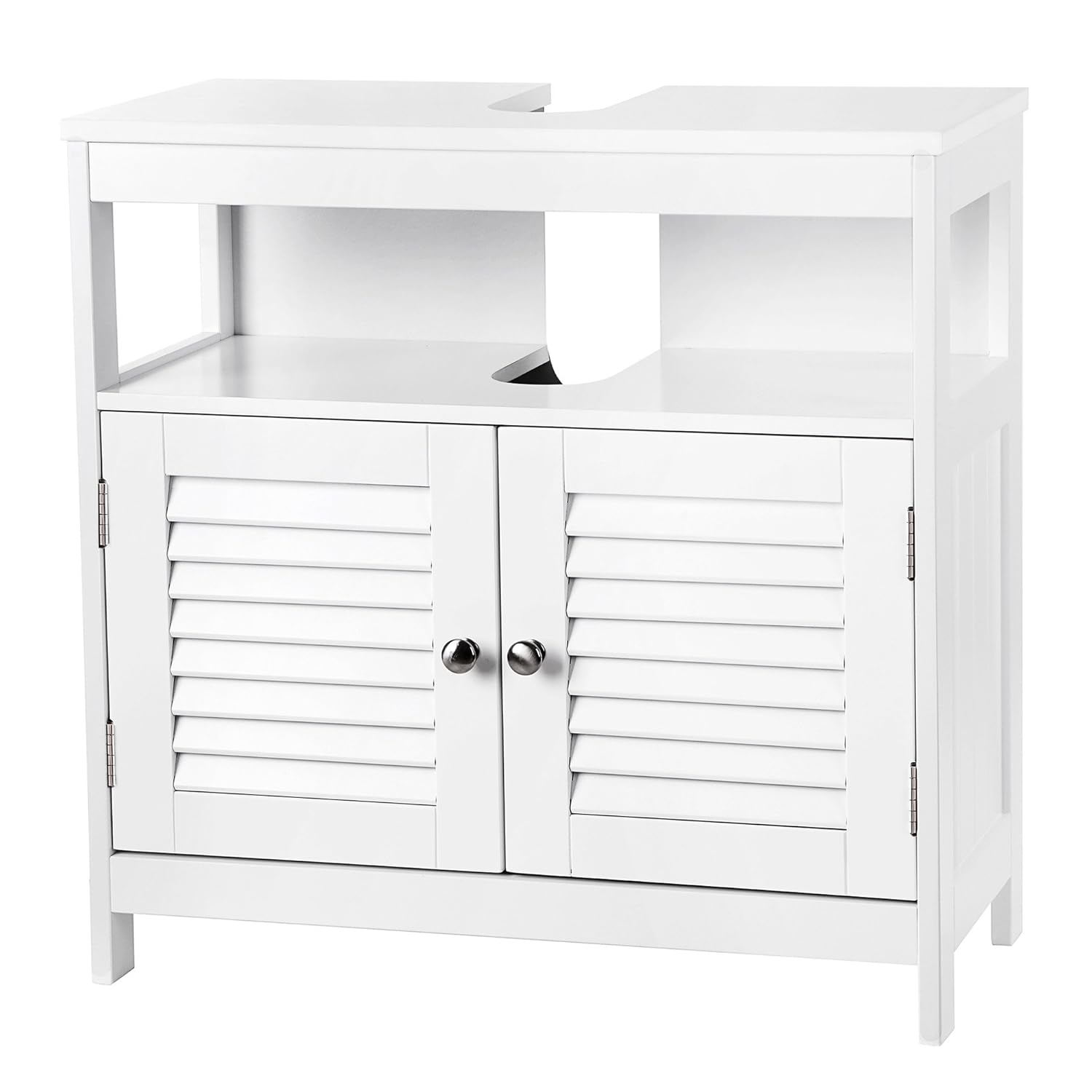 VASAGLE Waschbeckenunterschrank "mit Türen 60 x 60 cm, Weiss"