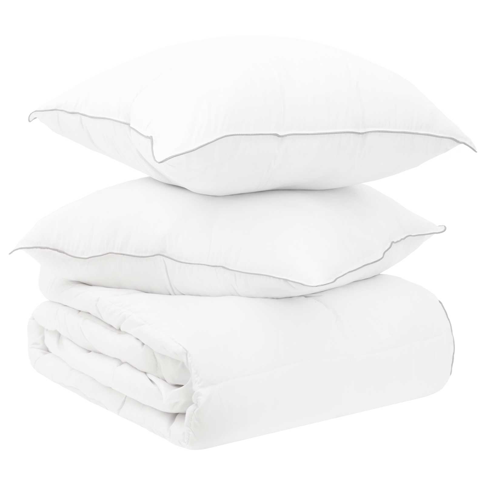 Vidaxl Weiß Duvet- Und Kopfkissen-Set 3 Stk. 260 X 240 Cm Winter