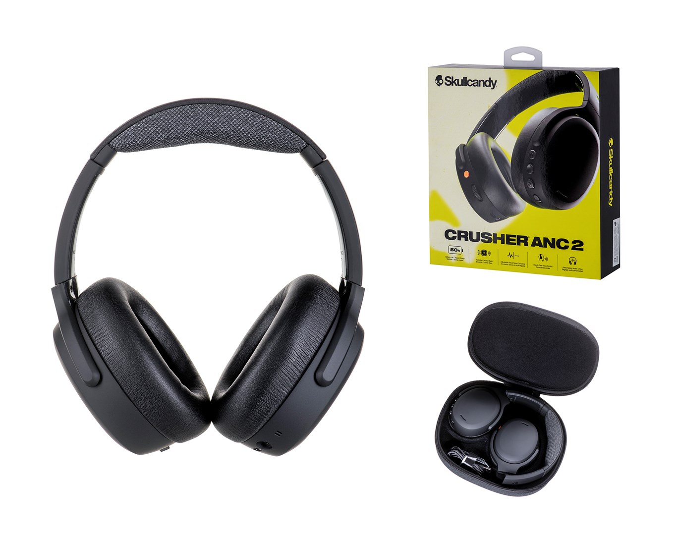 Skullcandy Crusher Evo Drahtlose Kopfhörer, Bluetooth Over-Ear Active Noise Canceling Schwarz S6caw-R740 - Bild 9