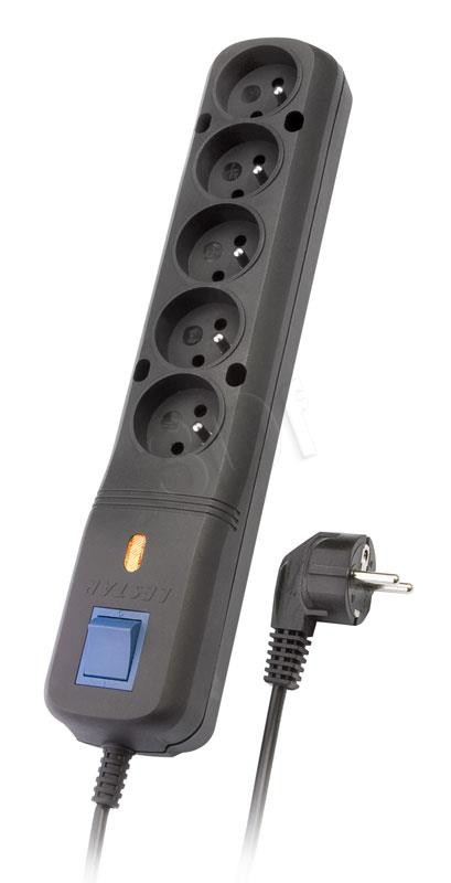 Lestar Schwarz Lv-530W 5W 5M E Steckdosenleiste