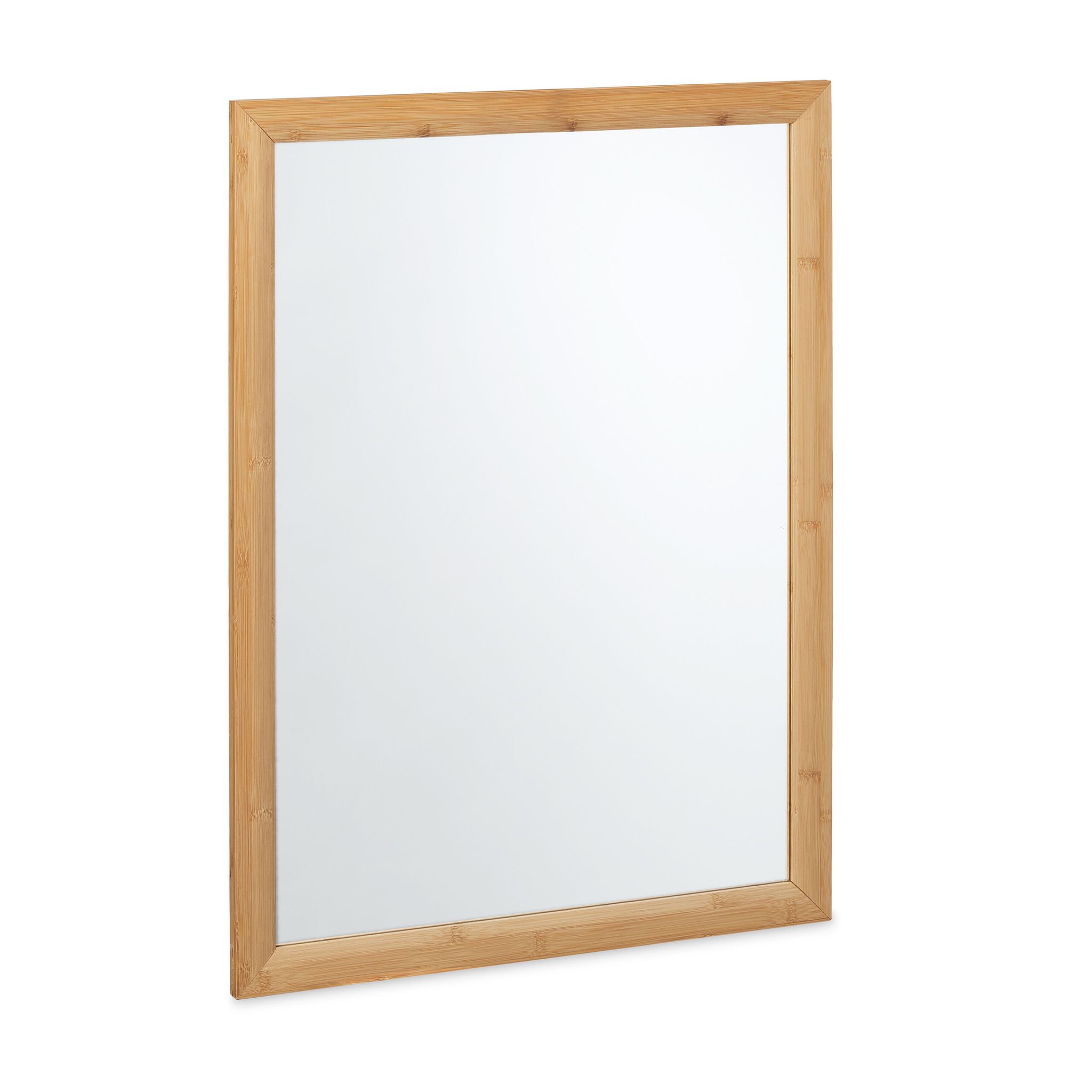 Relaxdays - Miroir Mural, Cadre En Bambou