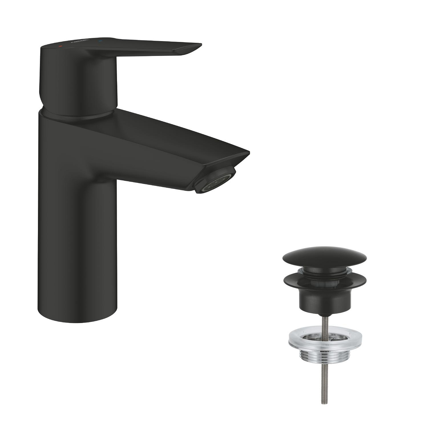 Quickfix Start - Waschtischarmatur Mit Push-open-ablaufgarnitur, Schwarz Matt 235512432 - Grohe