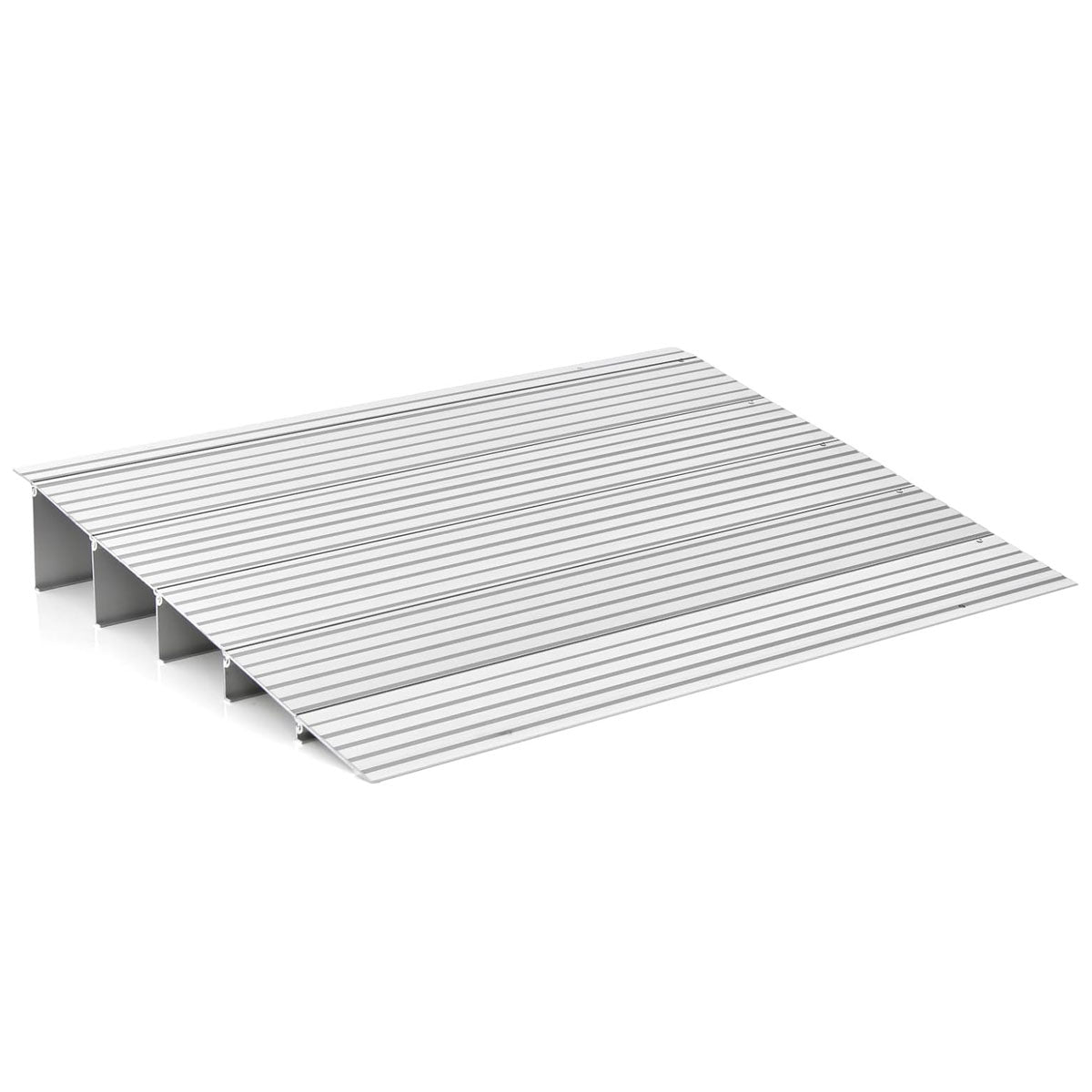 Rampe d'entrée aluminium antidérapante réglable 2 à 8 cm, charge 317 kg, 86,5 x 66,5 x 13 cm