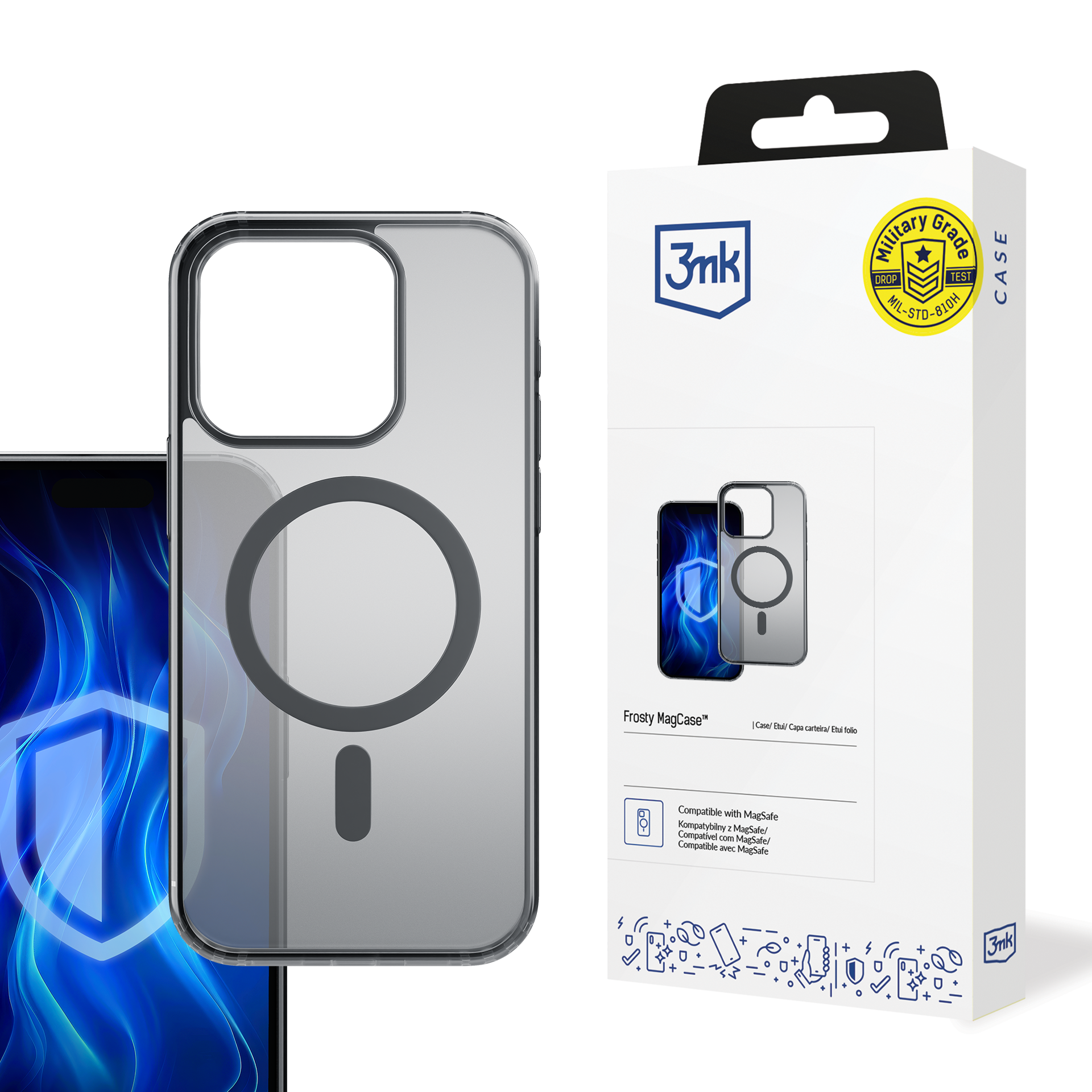 Oem Schwarz Apple Iphone 16 Pro Max – 3Mk Frosty Magcase
