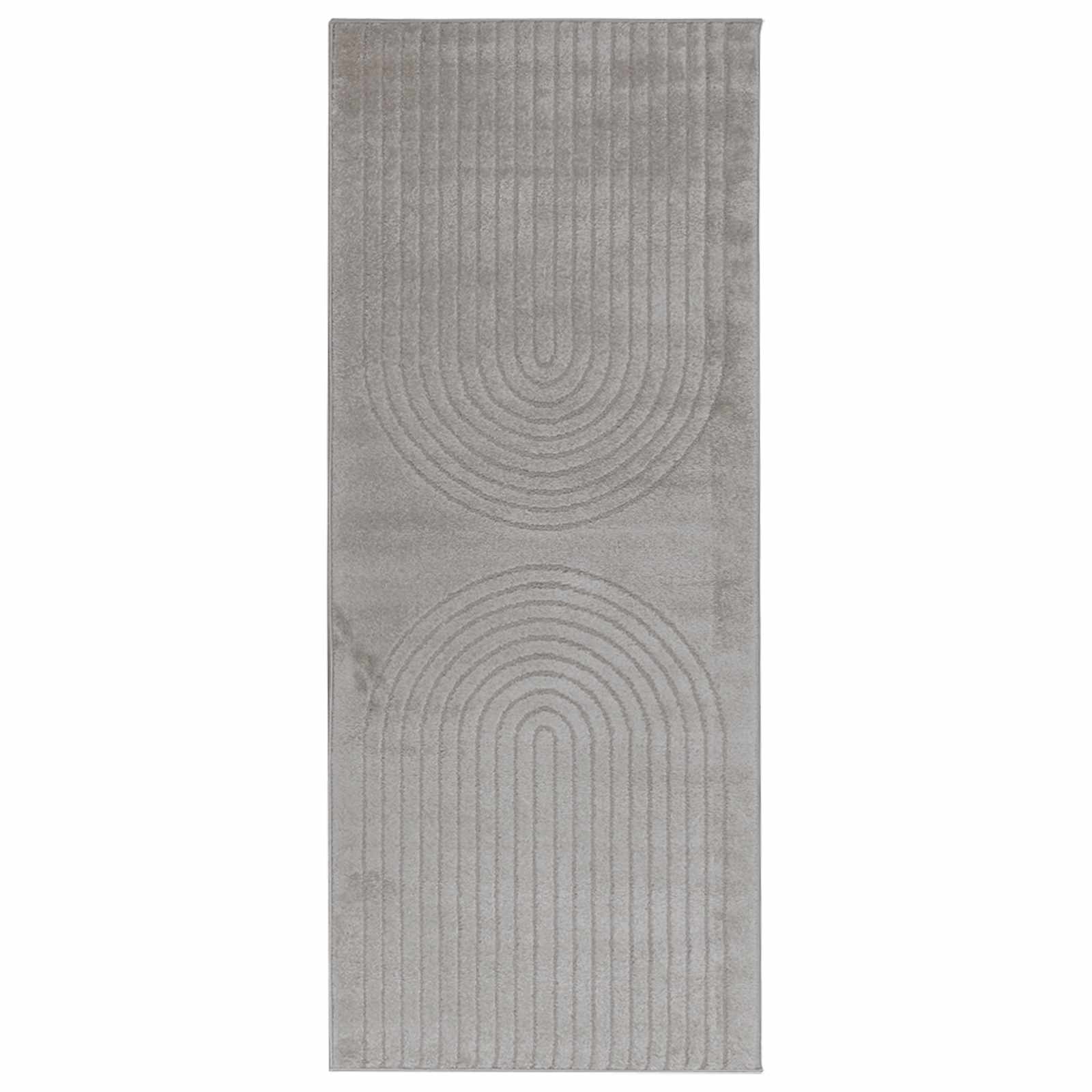 Tappeto Per Interni Galati Grigio 80 X 200 Cm Poliestere Vidaxl