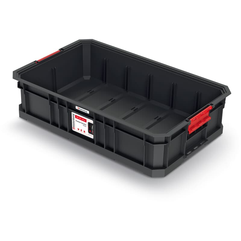Kistenberg Schwarz Stapelbox Lagerkiste Transportbox Werkzeugkiste Kasten + Trennwände, Version: Kms553510, 520 X 327 X 125