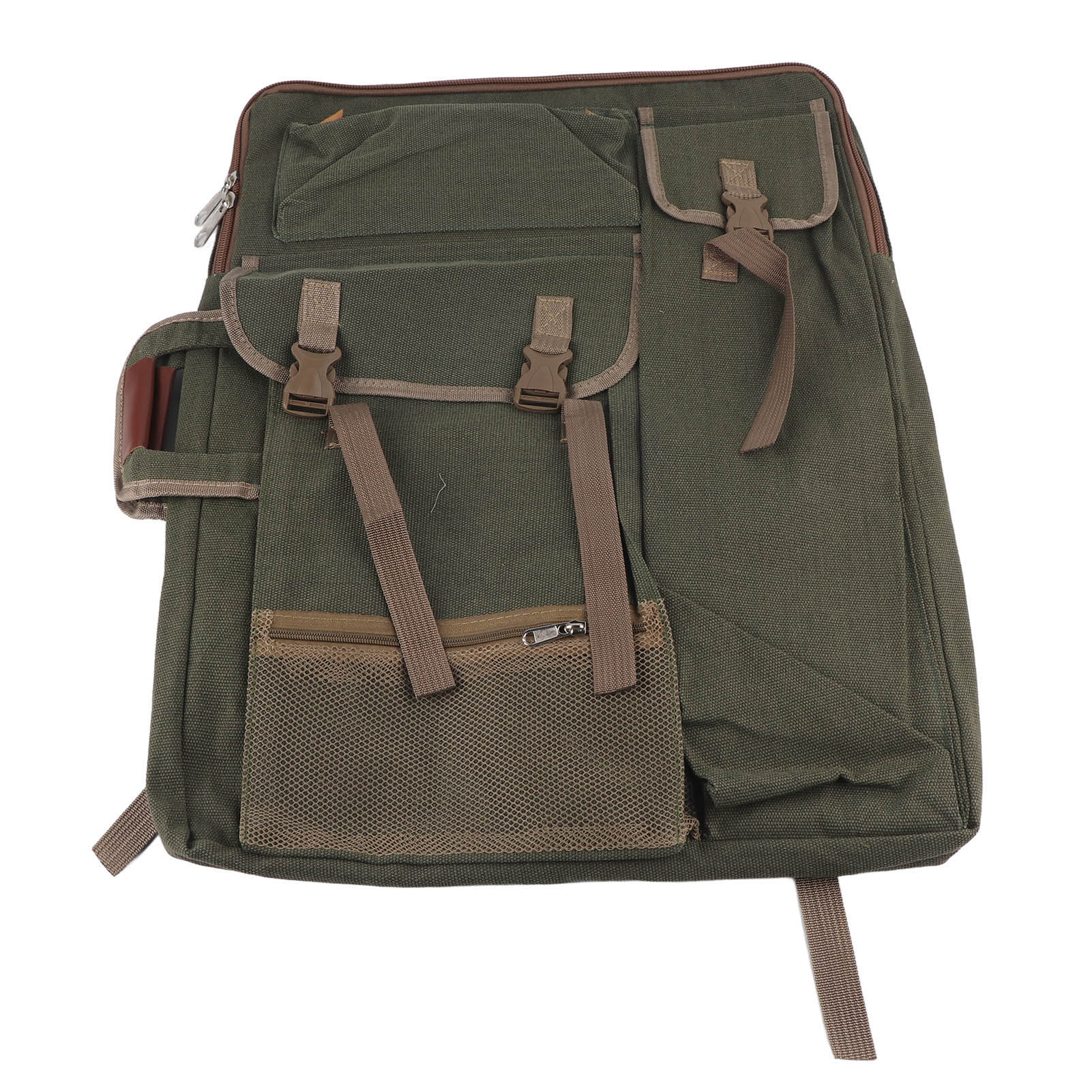 Sac de dessin multifonction grand format en toile de canevas, imperméable, gris fumé, LEDE