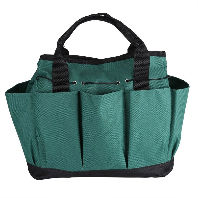 Sac à outils de jardin pliable en tissu Oxford 600D vert, 46 x 17,2 x 30,5 cm