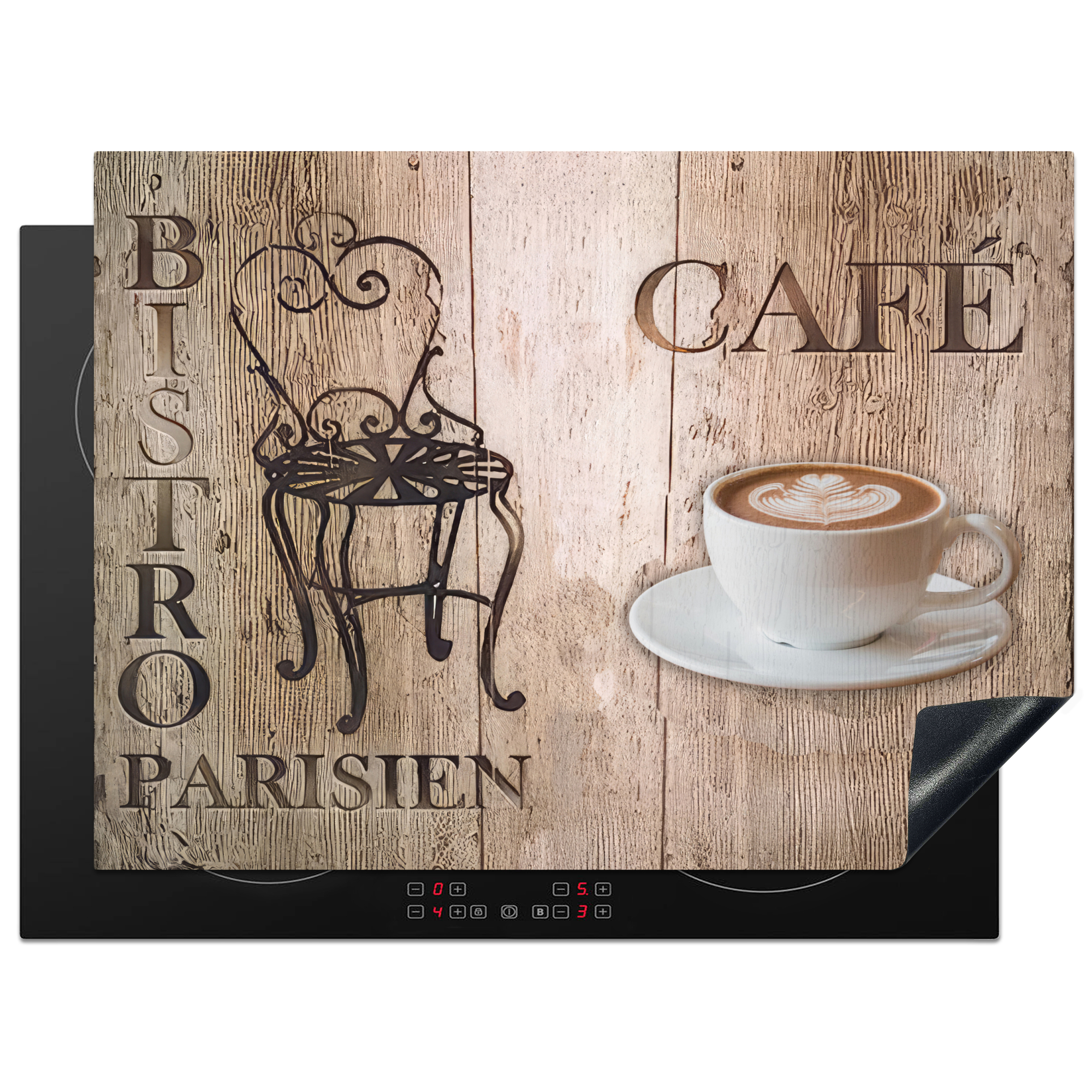 Protezione Per Piano Cottura A Induzione Bistro Parisien - Caffè - Caffè - Vintage 70x52