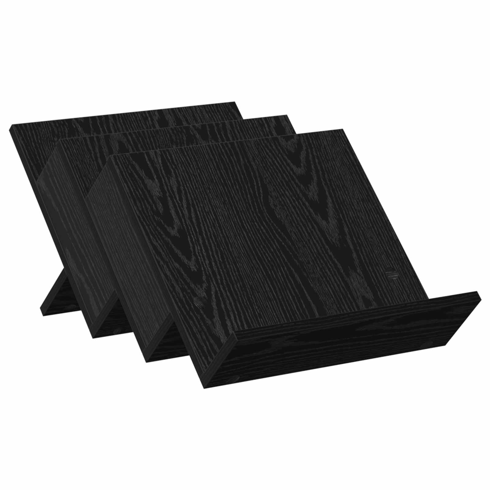 Vidaxl Magazine Rack Black Oak 53 X 40 X 28.5 Cm Engineered Wood 8721364333031