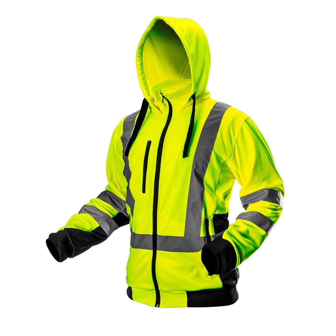 Neo Gelb Warnjacke Mit Reflektionsstreifen 100% Polyester Xl/56