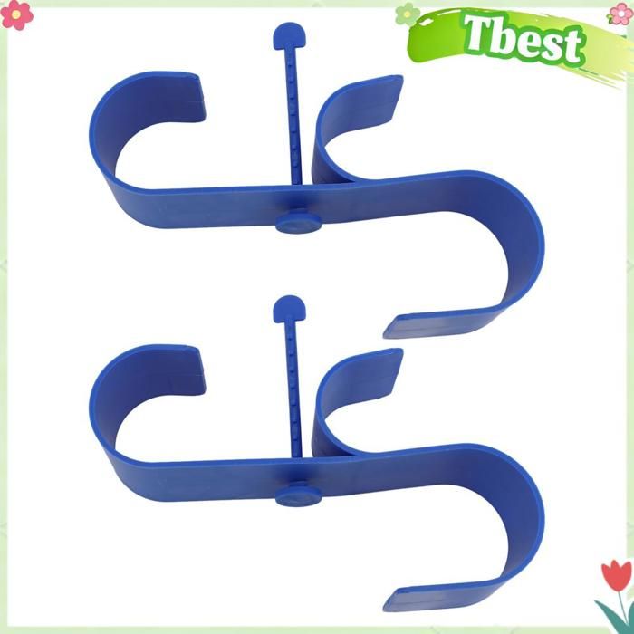 Crochets de clôture pour poteaux de piscine, support de poteau de jeux, bleu, lot de 2