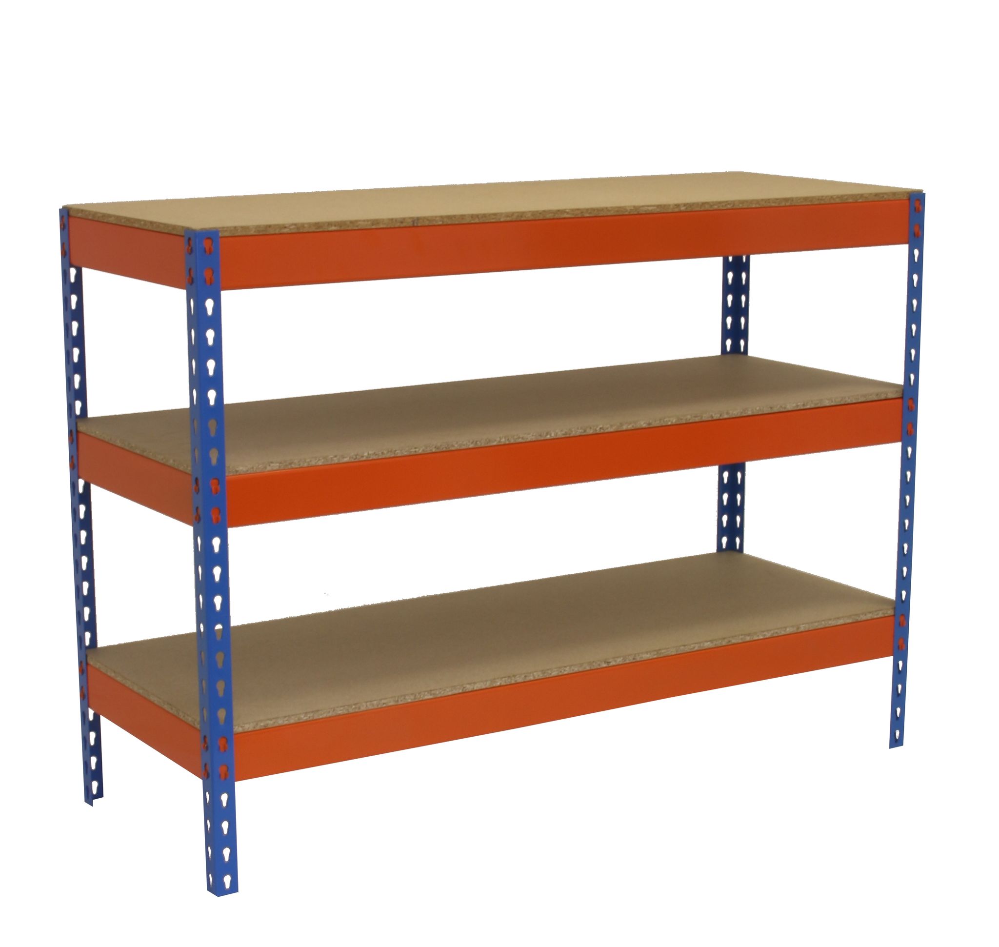 Simonrack Blau Arbeitstisch Metall Orange Holz