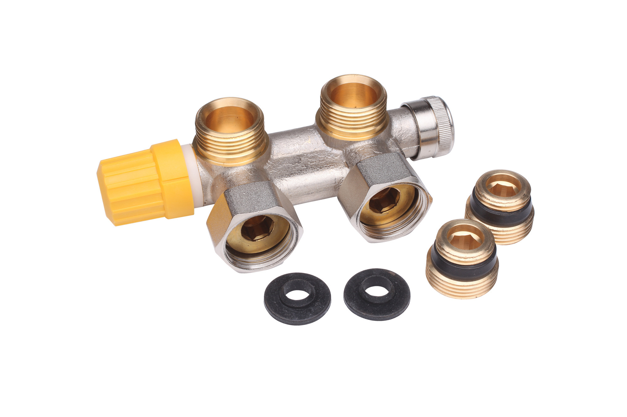 Danfoss Anschlussarmatur Vhs-Un Heizkörper R 1/2, Eck, Vernickelt, 013G4741 - Bild 2