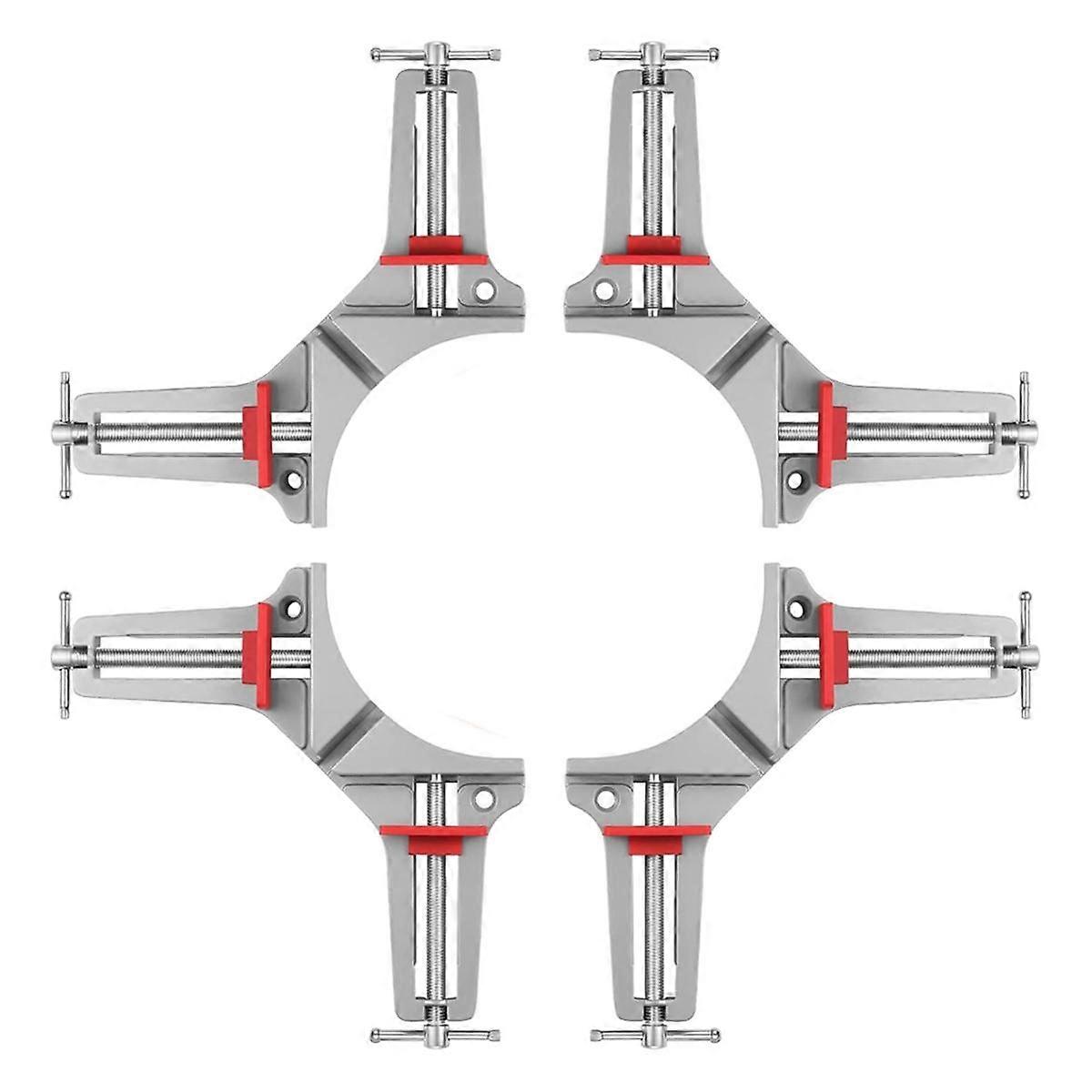 Serre-joints d'angle à 90° en aluminium et acier inoxydable, pour bois, cadres et tiroirs, lot de 4