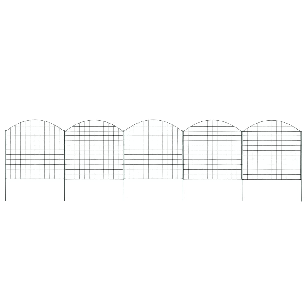 Arched Garden Fence Set 77.5x78.5 Cm Green Vidaxl