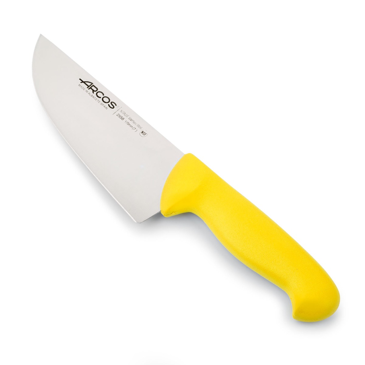 Arcos Gelb Metzgermesser Farbe - Prof 295800 Edelstahl Nitrum Und Mango Ergonomische E Polypropylenklinge Und 17 Cm Klinge, Vitrine