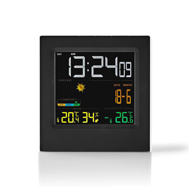 Nedis Weiß Wetterstation Mit Aussensensor (West404bk Sw)