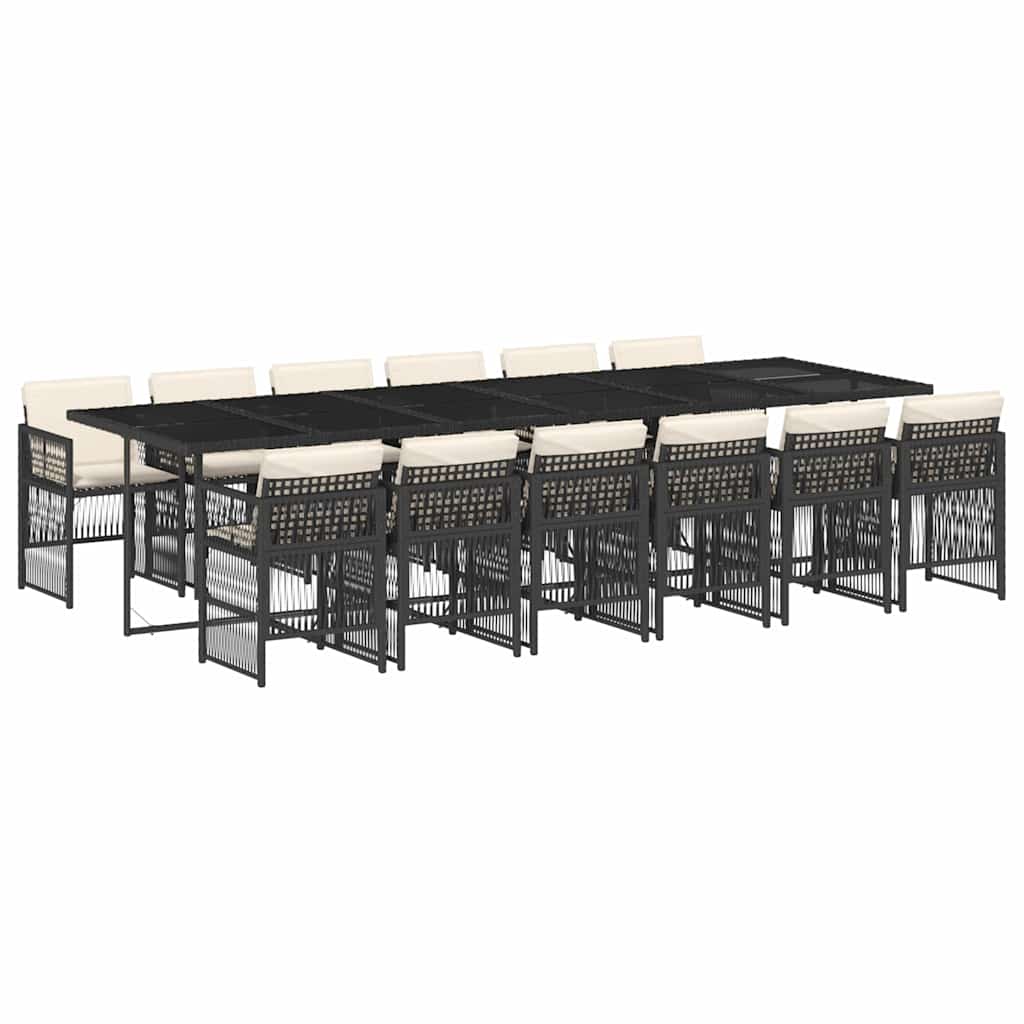 Garden Dining Set Black Vidaxl
