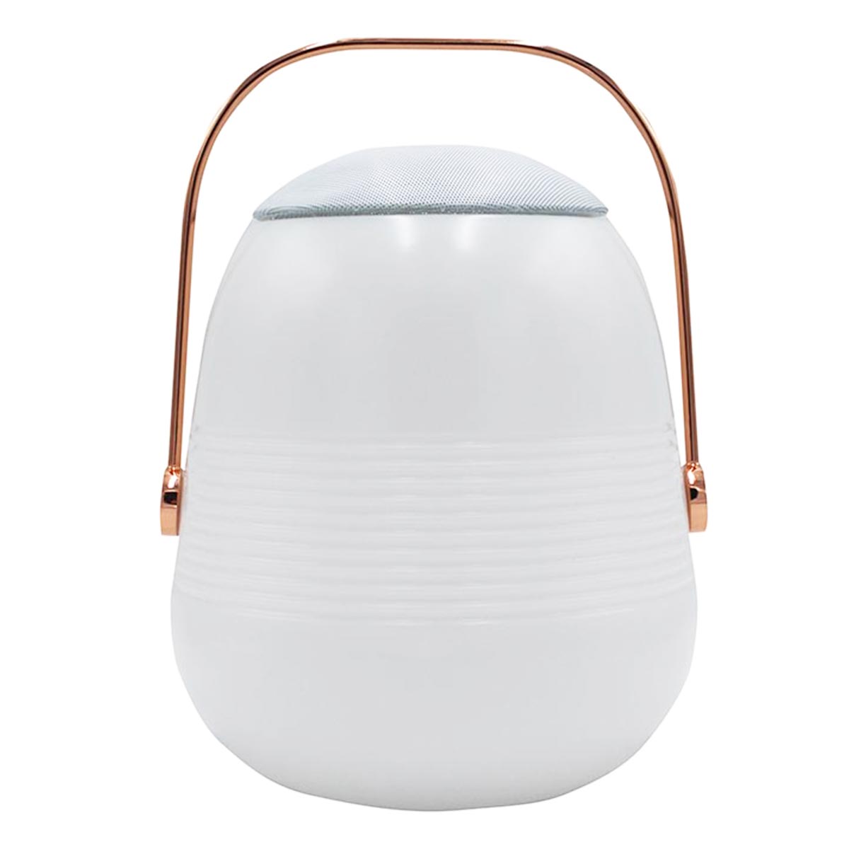 Lampe Enceinte Bluetooth Bob Station Blanc Cuivre 10w
