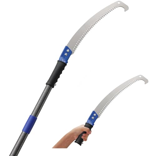 Odipie Blau Astsägen Gartensägen Für Bäume Mit Gebogener Klinge, Baumsäge Mit Langer Reichweite Für Trimmer, Hof, Garten, Terrasse, Bäume, Äste, 13 Ft, 4M
