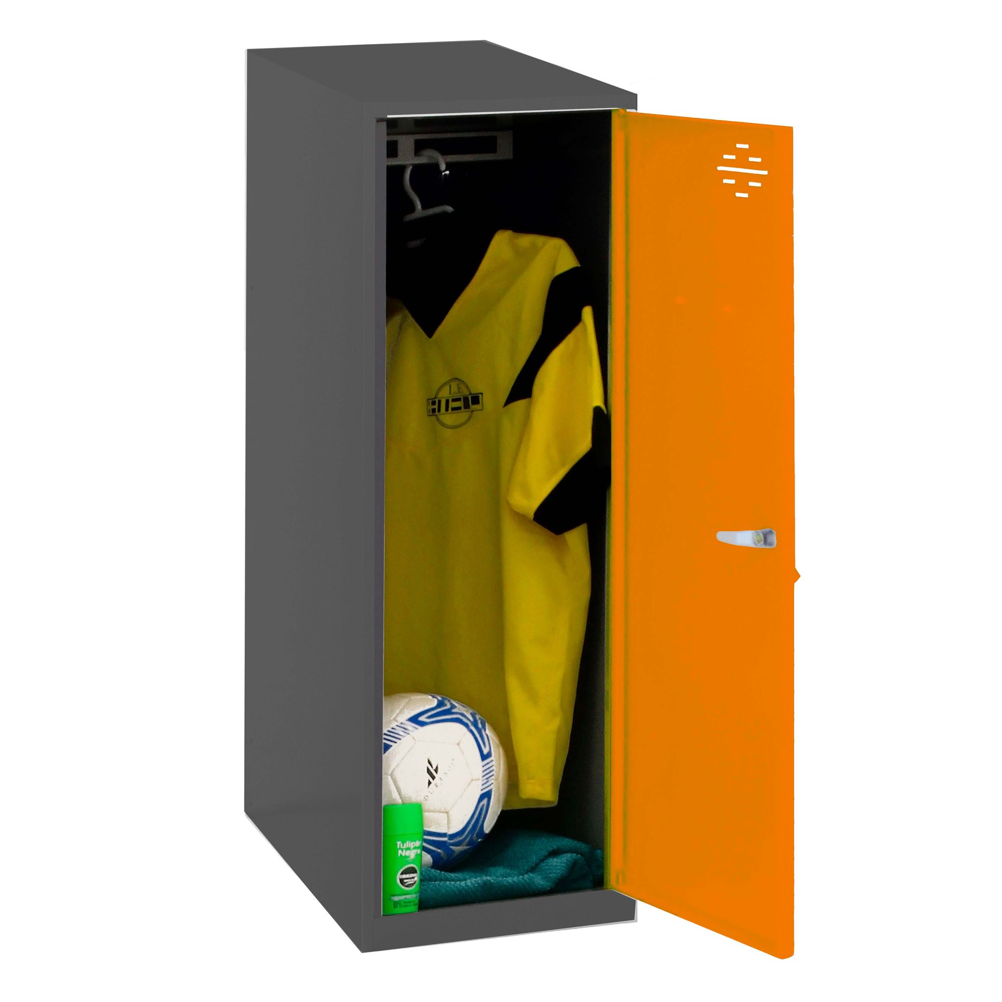 Simonrack Anthrazit Mini Schrank Mit Oranger Tür