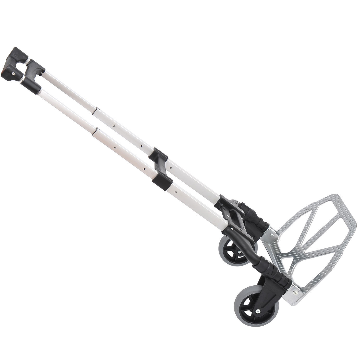 Chariot diable pliable télescopique en aluminium, charge 70 kg, poignée réglable 3 hauteurs