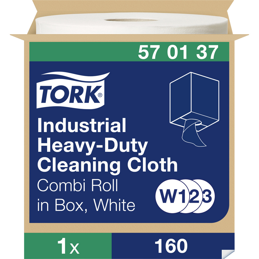 Tork Tork - Premium Heavy Duty 1 Ply Non Woven Wischer - Weiß - Image 3