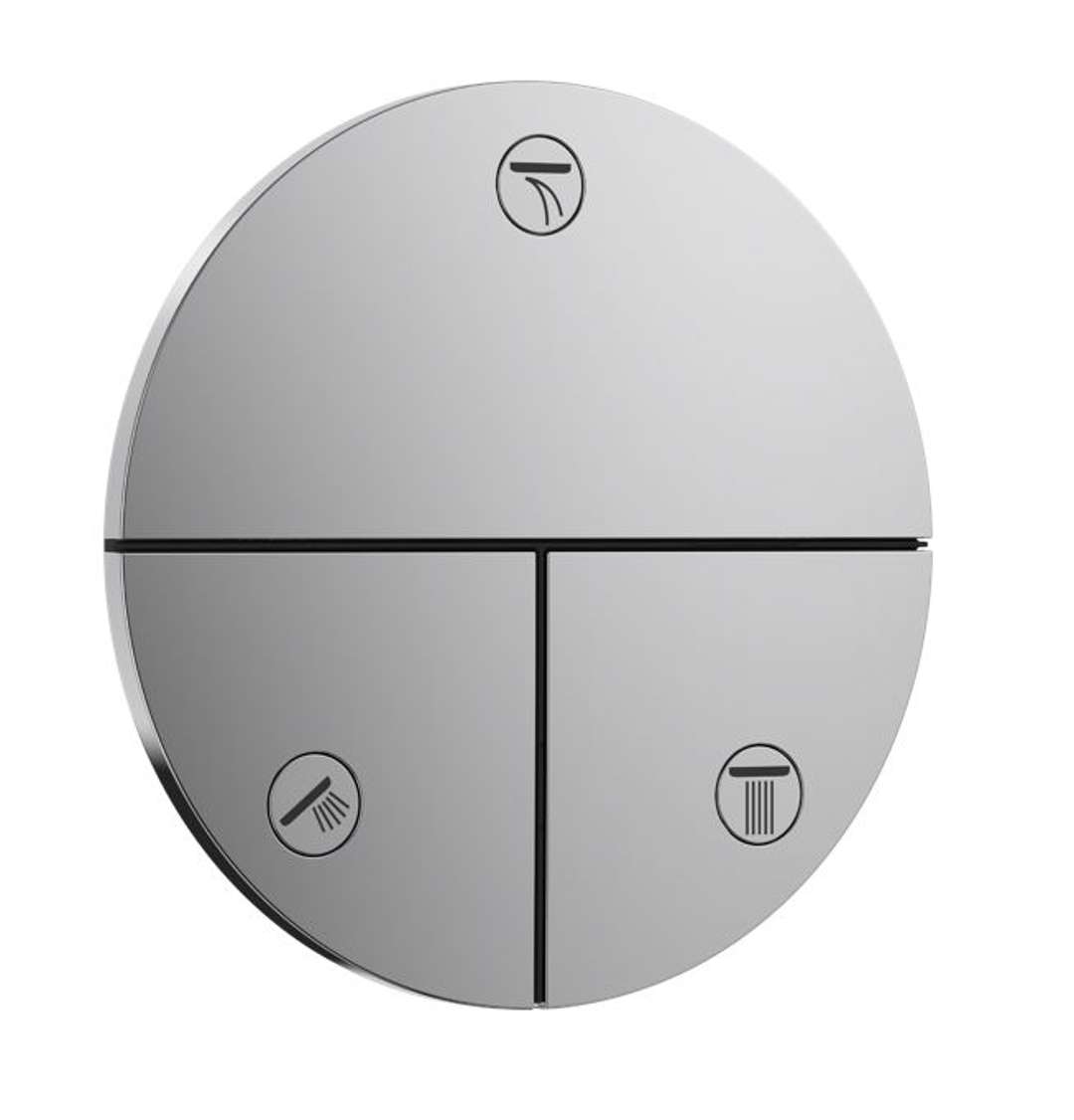 Hansgrohe - Showerselect Comfort - Deviatore Ad Incasso Per 3 Utenze, Cromo 15558000
