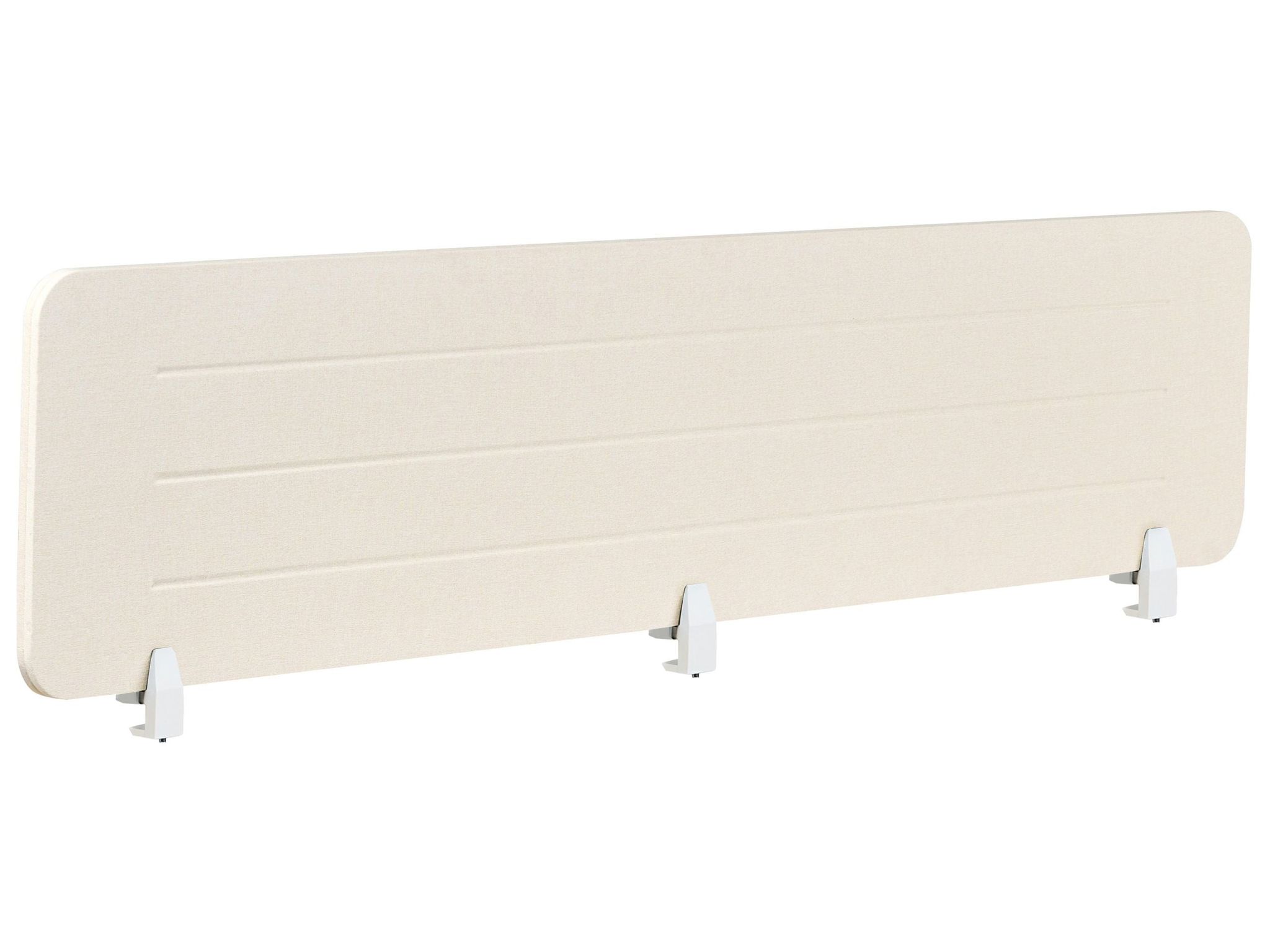 Beliani Desk Screen 180 X 40 Cm Light Beige Ziggy