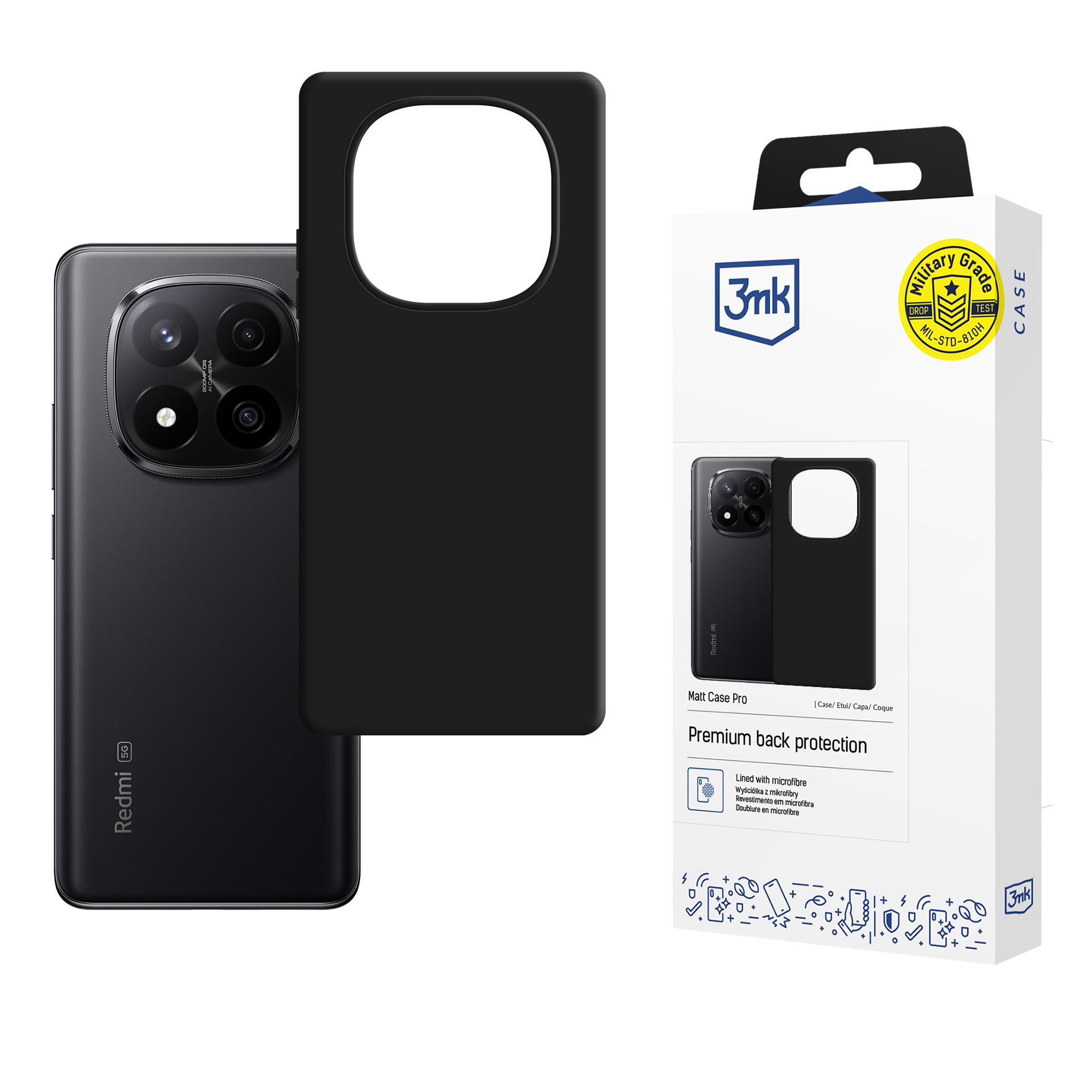 Oem Schwarz Redmi Note 15 Pro+ 5G - 3Mk Matt Case Pro
