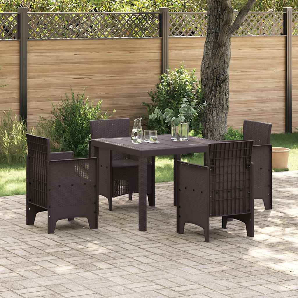 Vidaxl – Table De Jardin Rectangulaire En Poly Rotin – Cadre En Acier