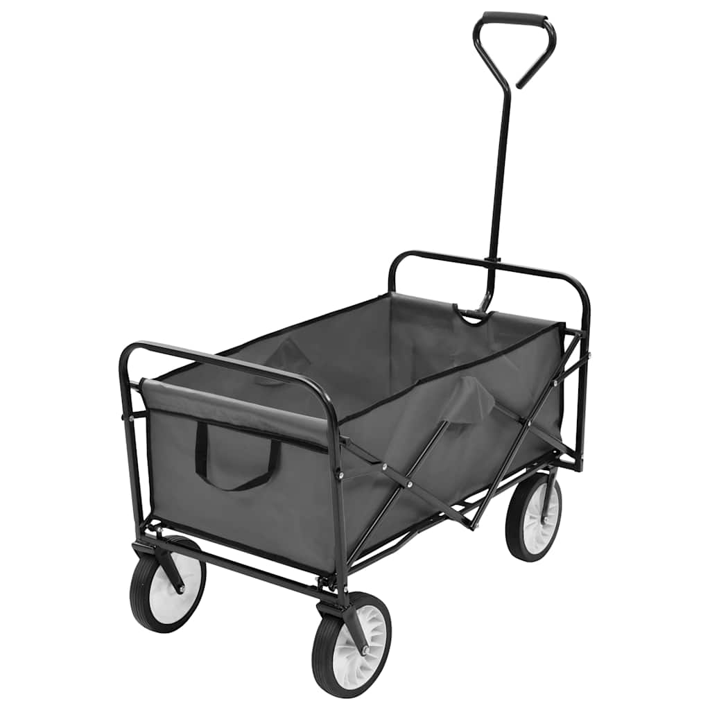 Chariot de transport pliable en acier et tissu oxford 600D, 75 kg, roues pivotantes à 360°, 92 x 52 x 118 cm