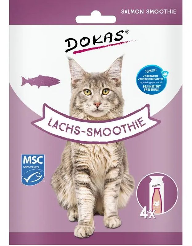 Dokas Lachs-Smoothie - Sparpaket: 2 x 120 g Katzensnacks - Bild 3