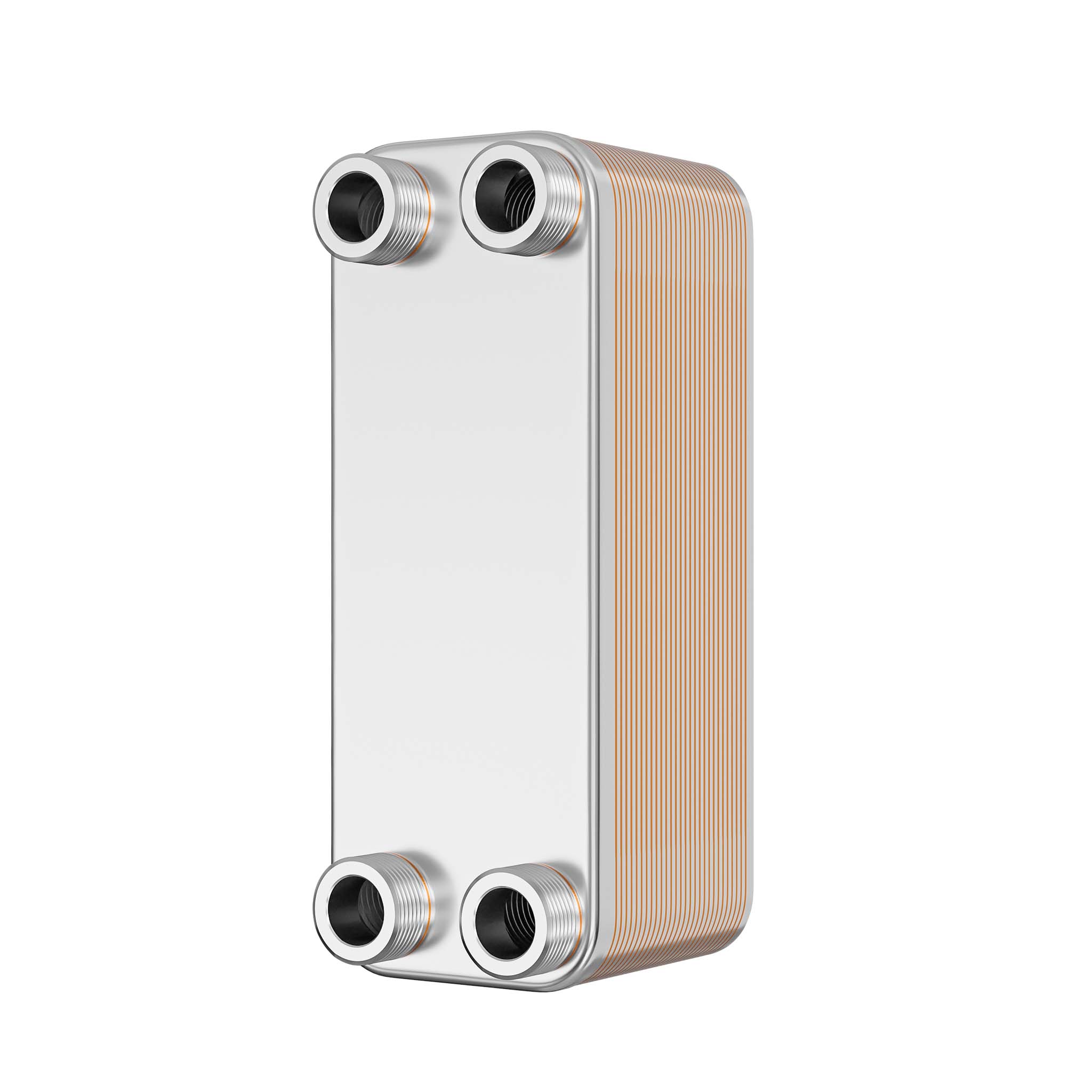 Wiltec Scambiatore A Piastre Saldobrasate In Acciaio Inox, 30 Piast...