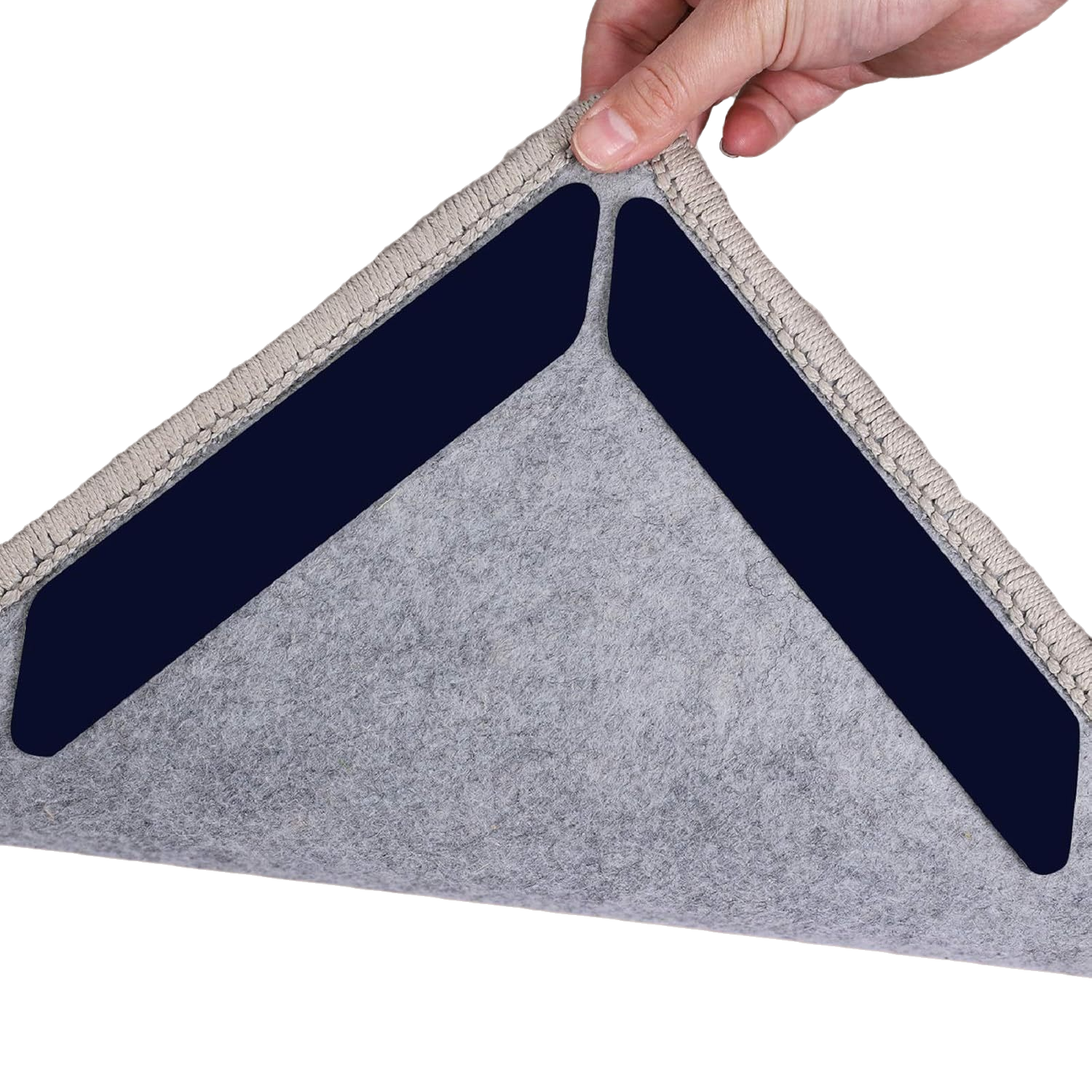 Tapis antidérapant pour moquette et parquet, réutilisable sans résidus, lot de 16